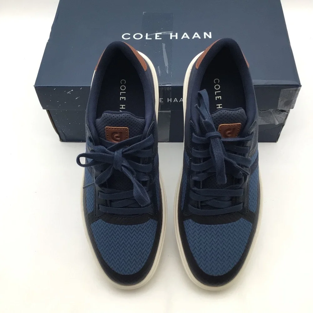 Cole Haan Grand CC Winner Mens‎ Size 9 Blue Ivory Low Top Sneakers C38800 NEW